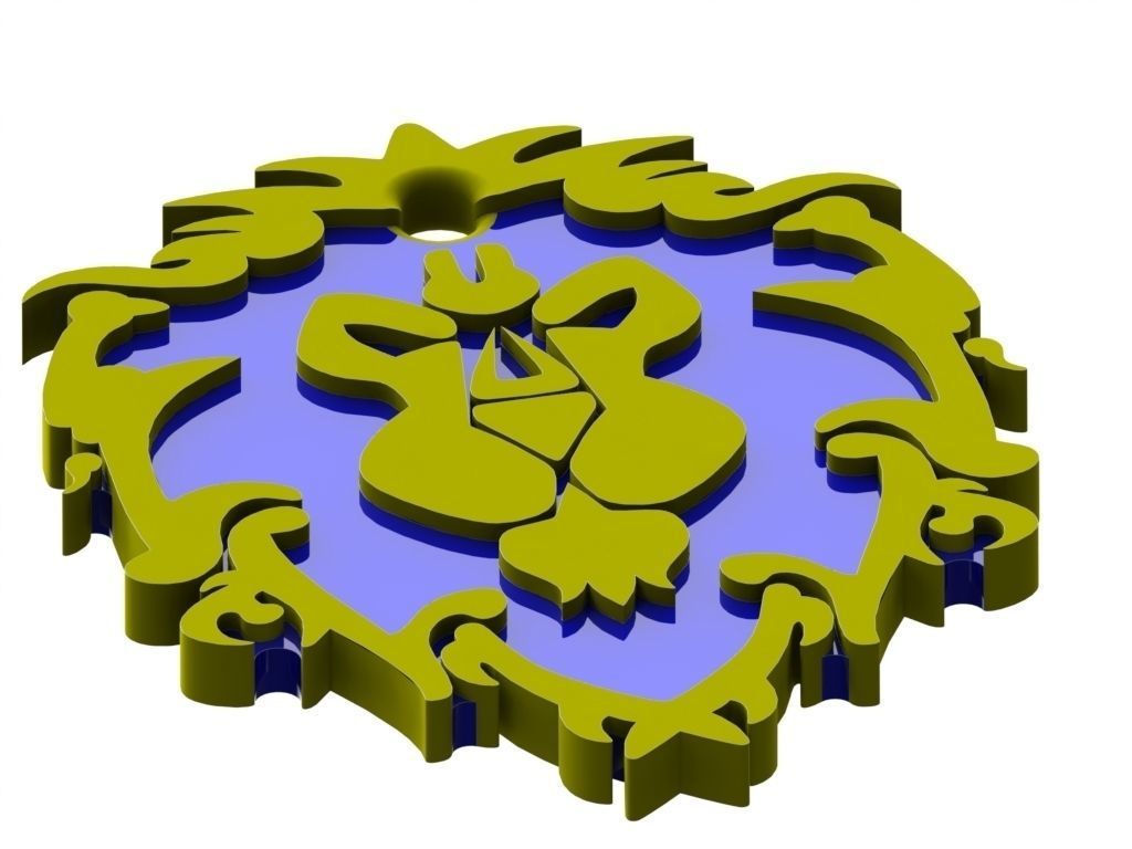 World Of Warcraft Alliance Tag 3D print model_4