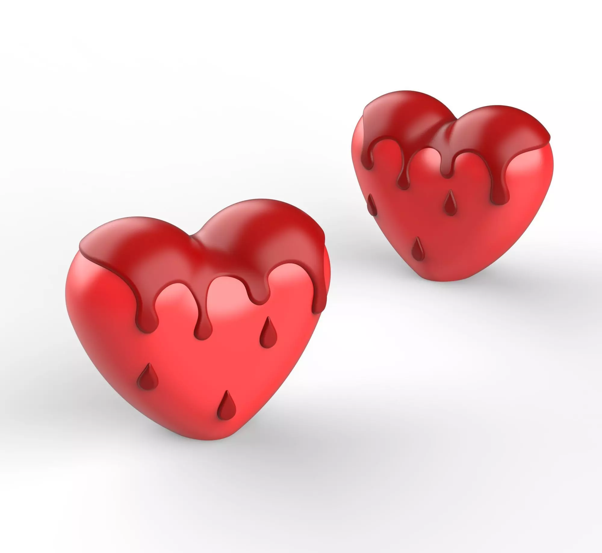 3D Melted Heart Decor 3D print model