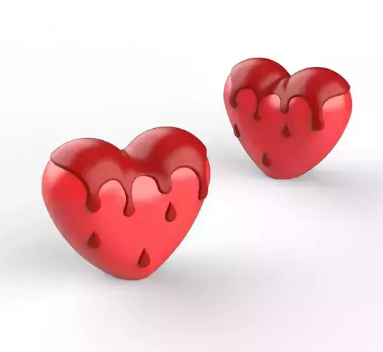 3D Melted Heart Decor 3D print model