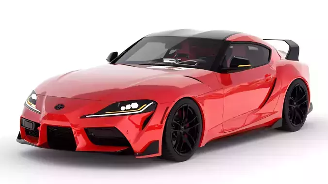 Toyota Supra MK5 with interior 3D model