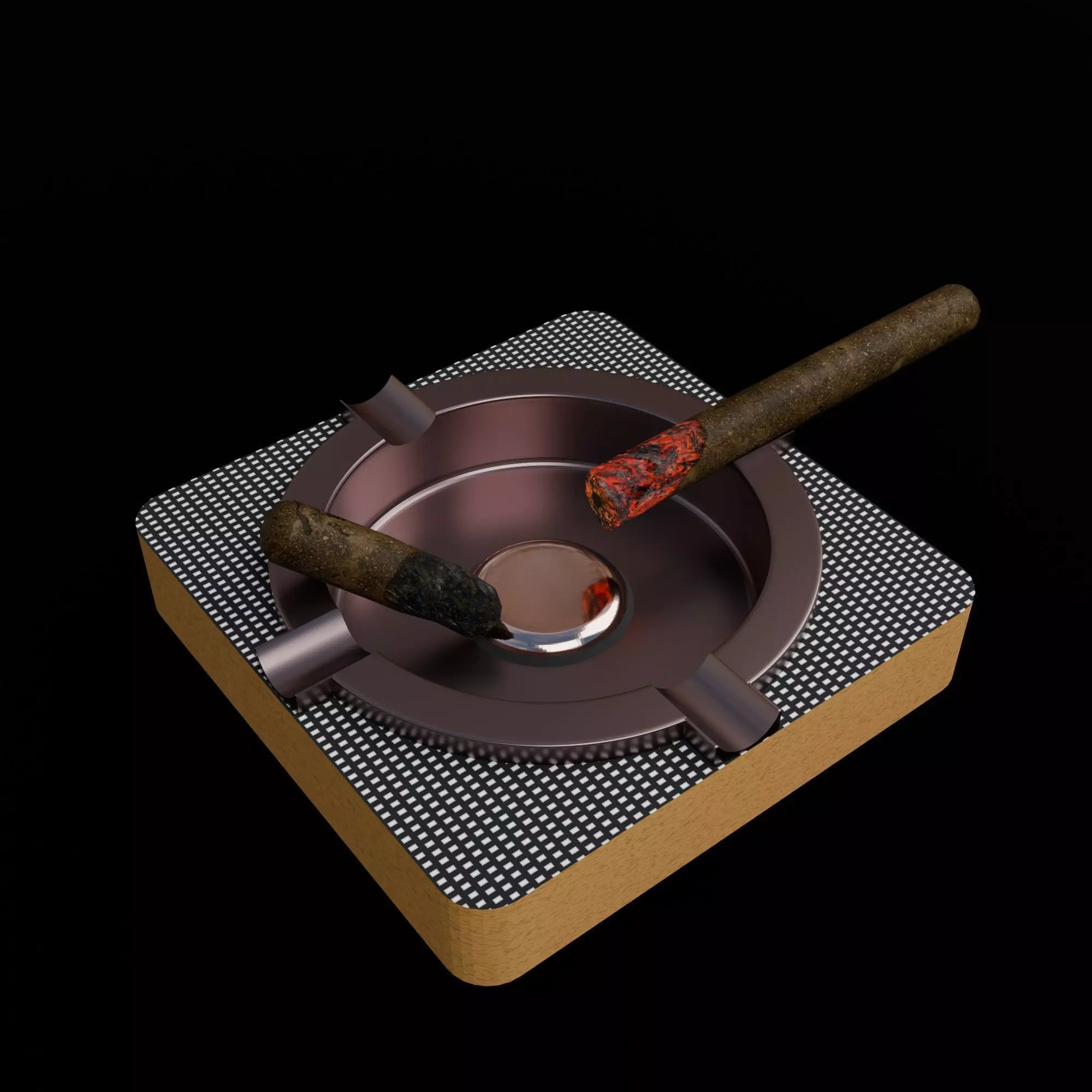 Cigar Ashtray 3D print model_0