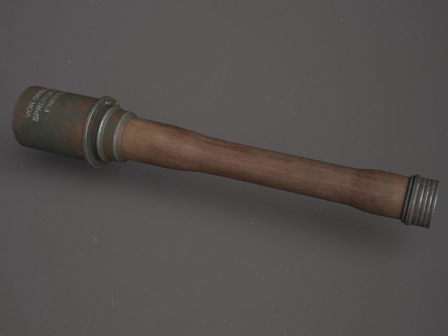 World War II - German Grenade - PBR Weapon Free low-poly 3D model_2