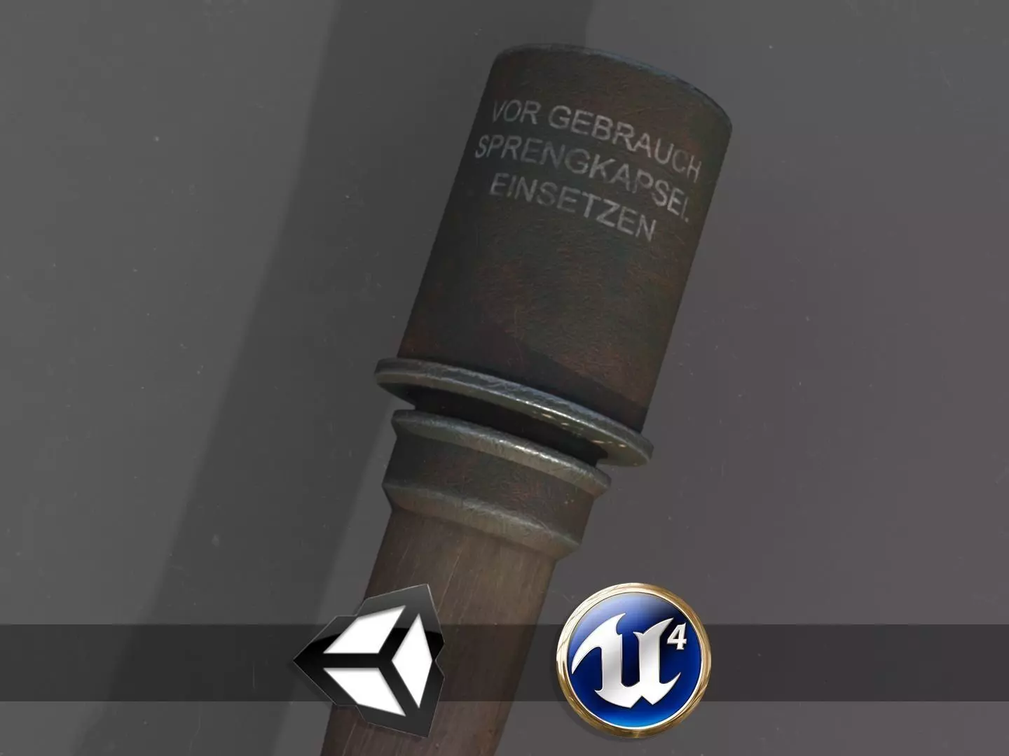 World War II - German Grenade - PBR Weapon Free low-poly 3D model
