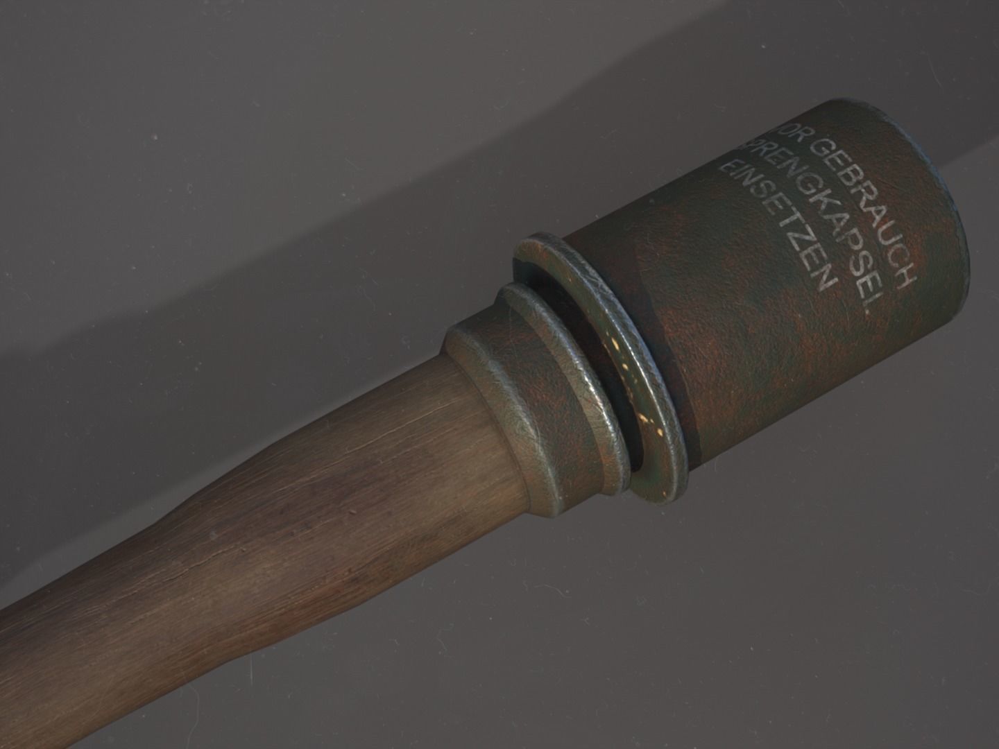 World War II - German Grenade - PBR Weapon Free low-poly 3D model_4