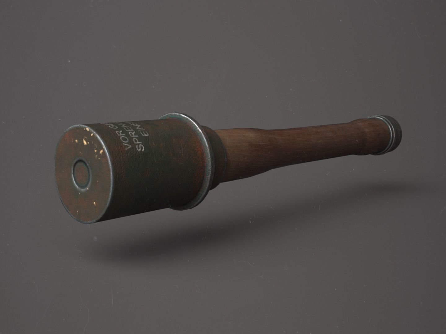 World War II - German Grenade - PBR Weapon Free low-poly 3D model_5