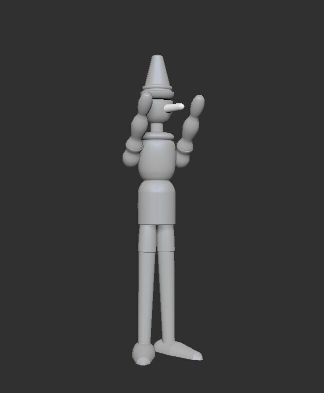 Pinocchio 3D print model_3