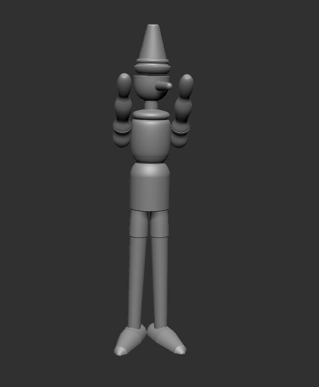 Pinocchio 3D print model_2