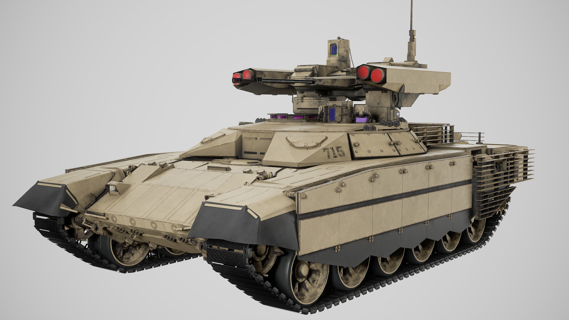 Lowpoly BMPT Terminator Low-poly 3D model_7