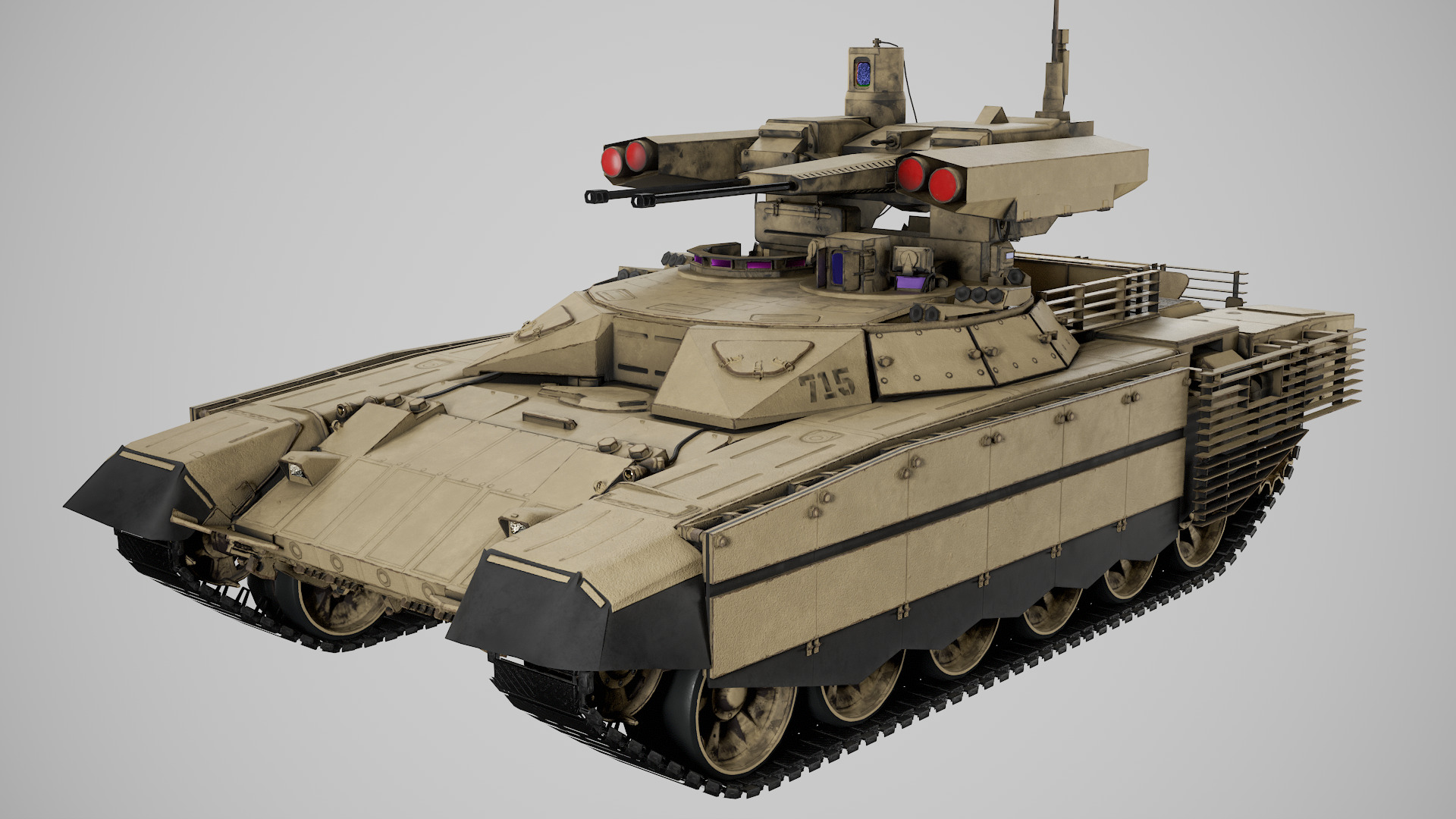 Lowpoly BMPT Terminator Low-poly 3D model_9
