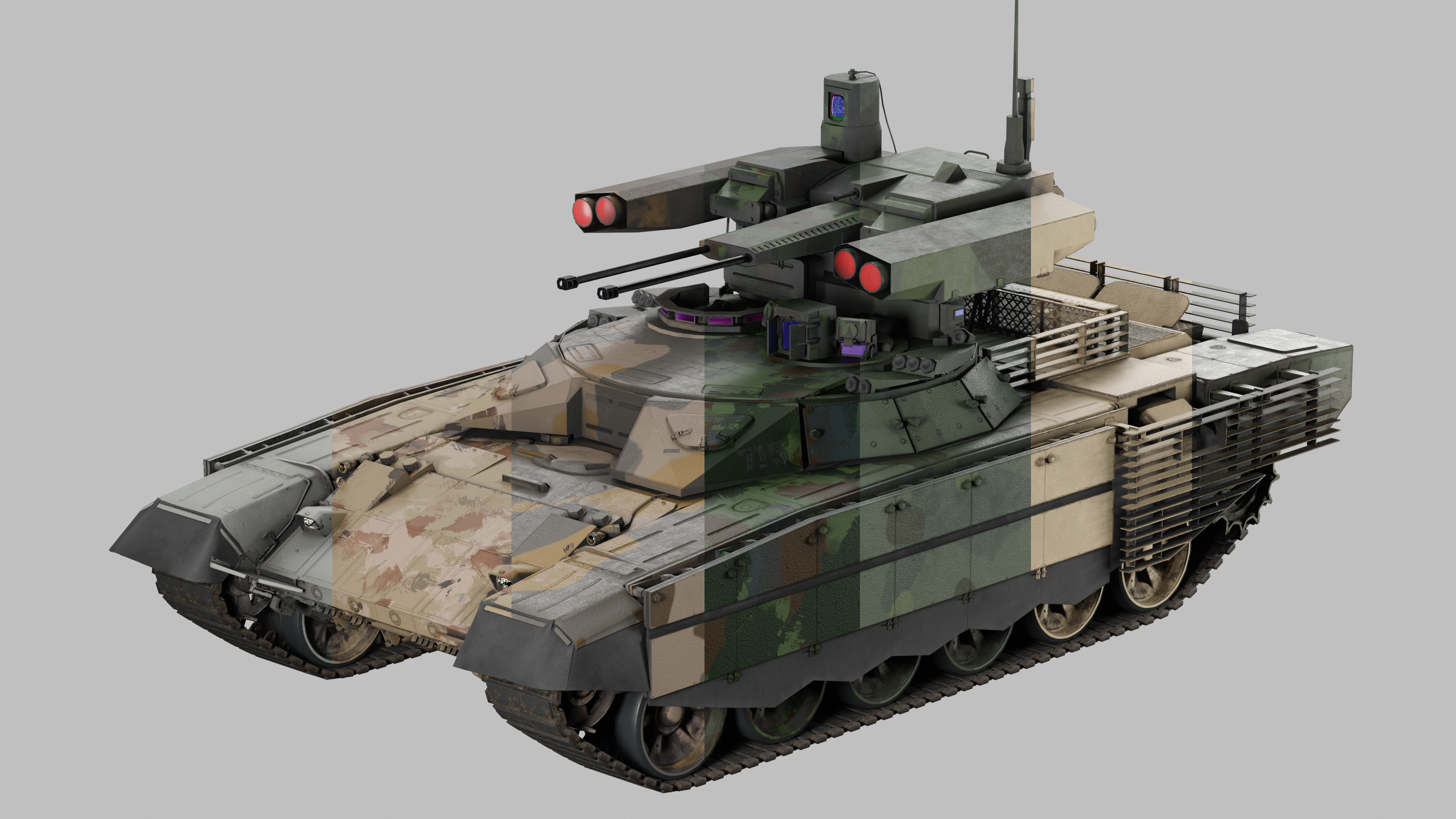 Lowpoly BMPT Terminator Low-poly 3D model_1