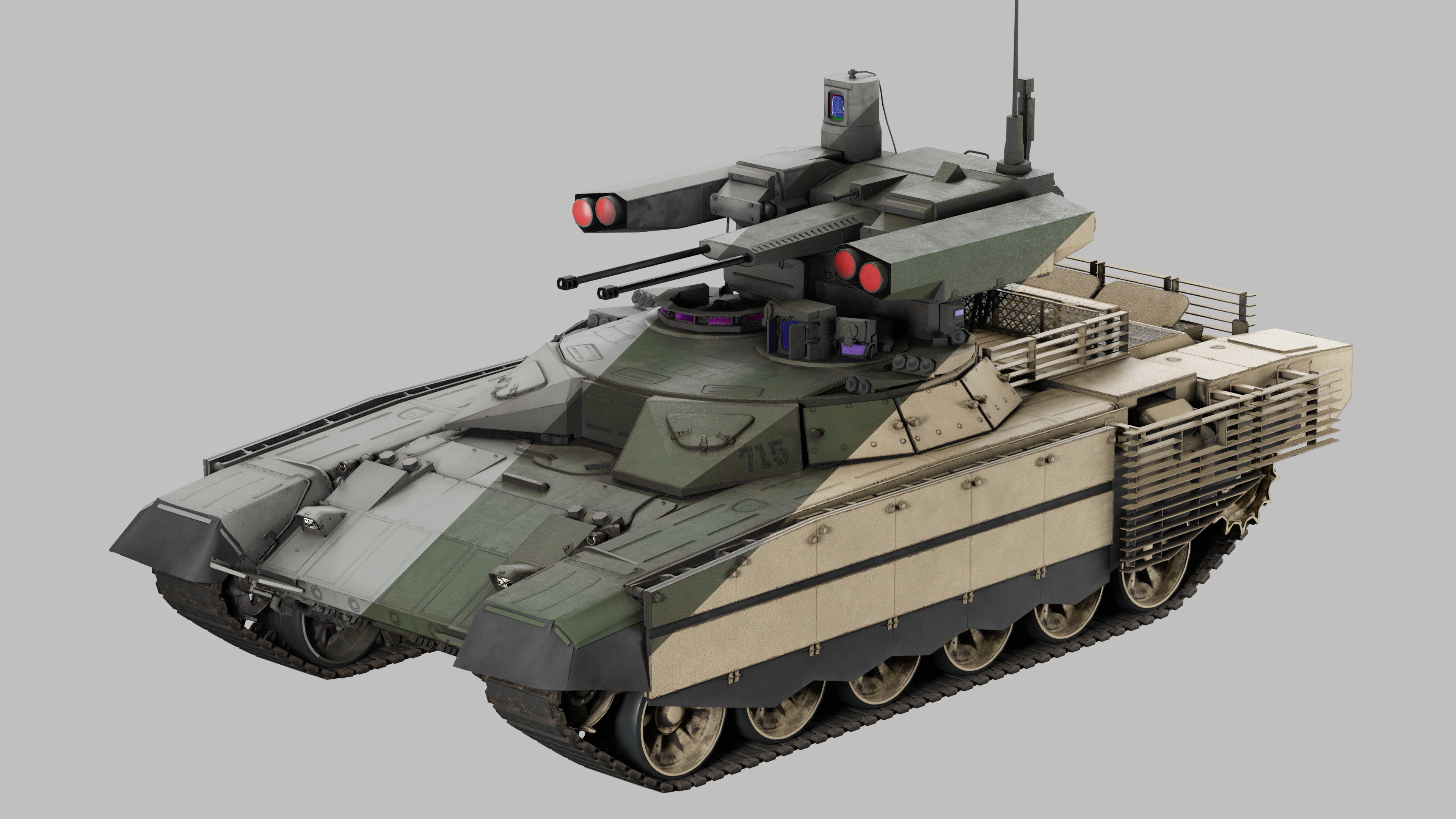 Lowpoly BMPT Terminator Low-poly 3D model_2