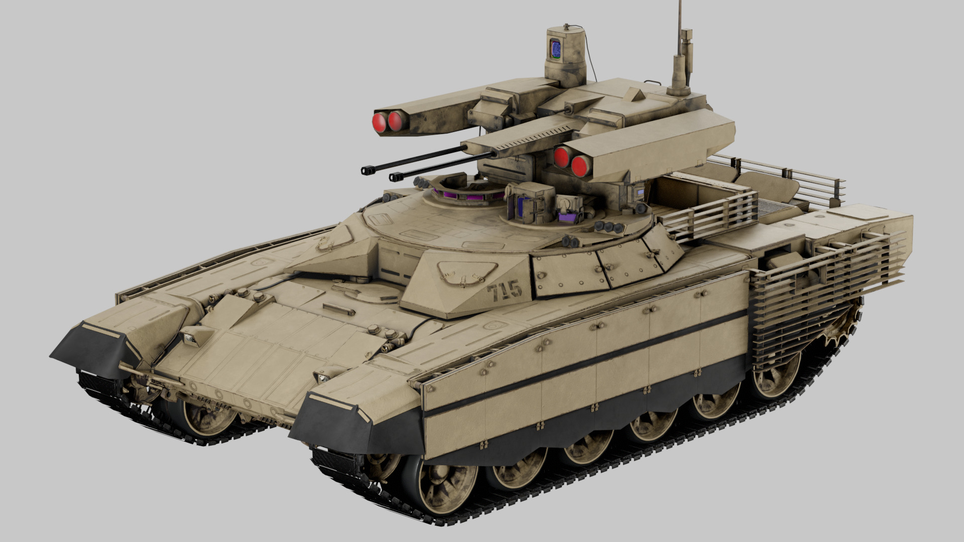 Lowpoly BMPT Terminator Low-poly 3D model_0