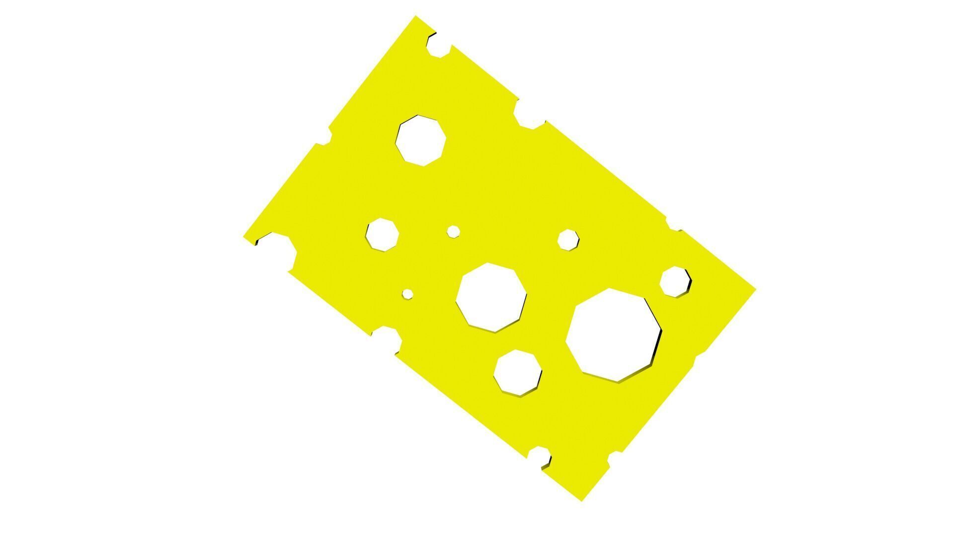 Low Poly Game Ready Cheese Low-poly 3D model_4