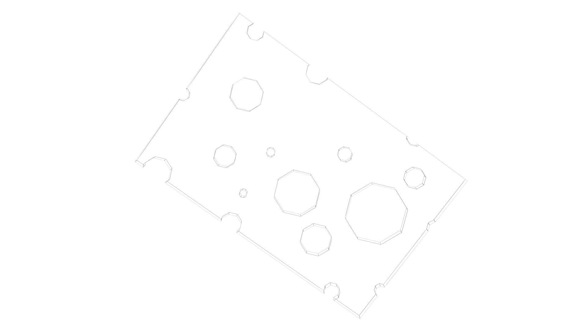 Low Poly Game Ready Cheese Low-poly 3D model_16