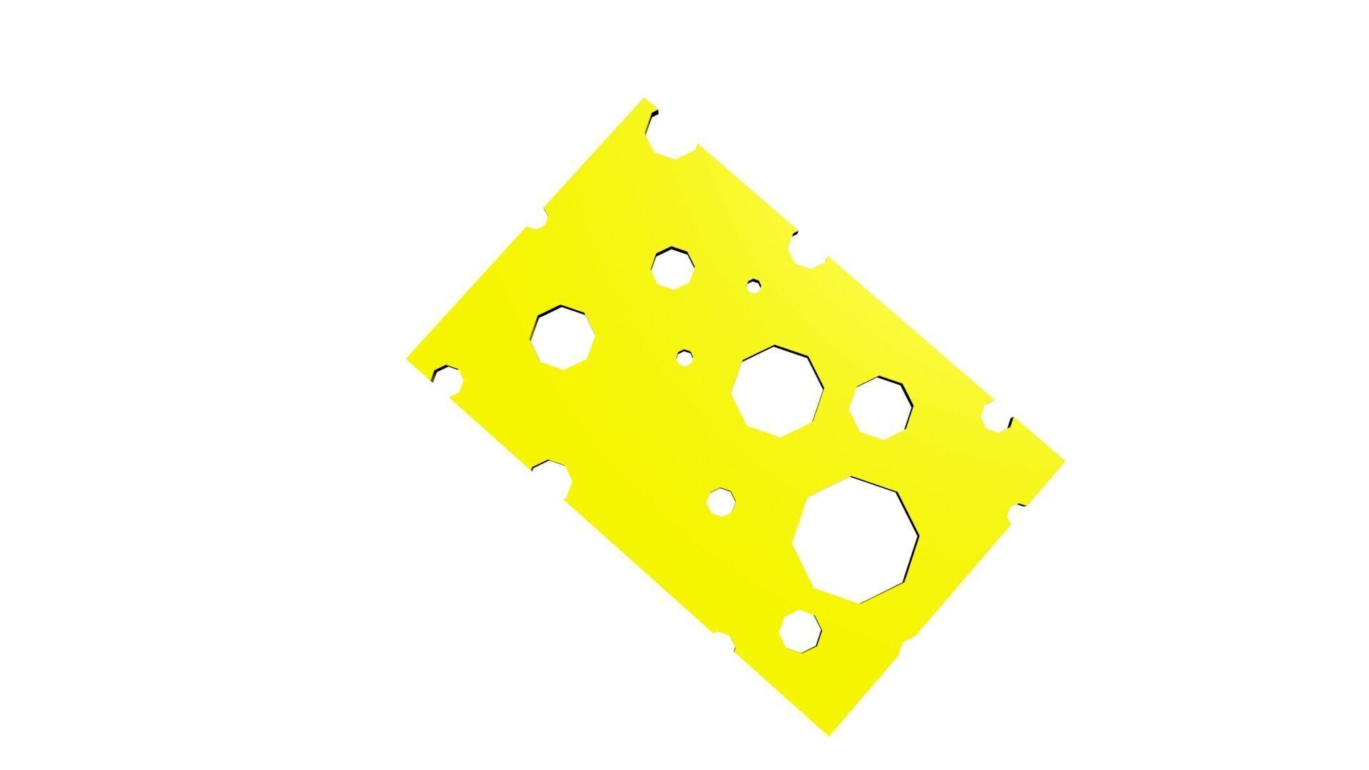 Low Poly Game Ready Cheese Low-poly 3D model_1