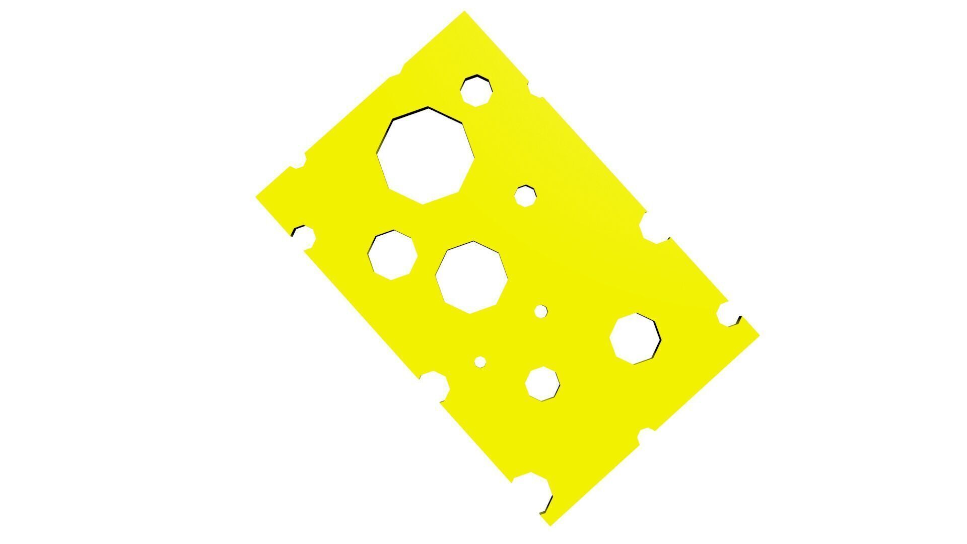 Low Poly Game Ready Cheese Low-poly 3D model_3