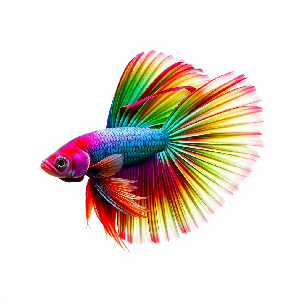 Vibrant Betta Fish Model Pack Low-poly 3D model_4