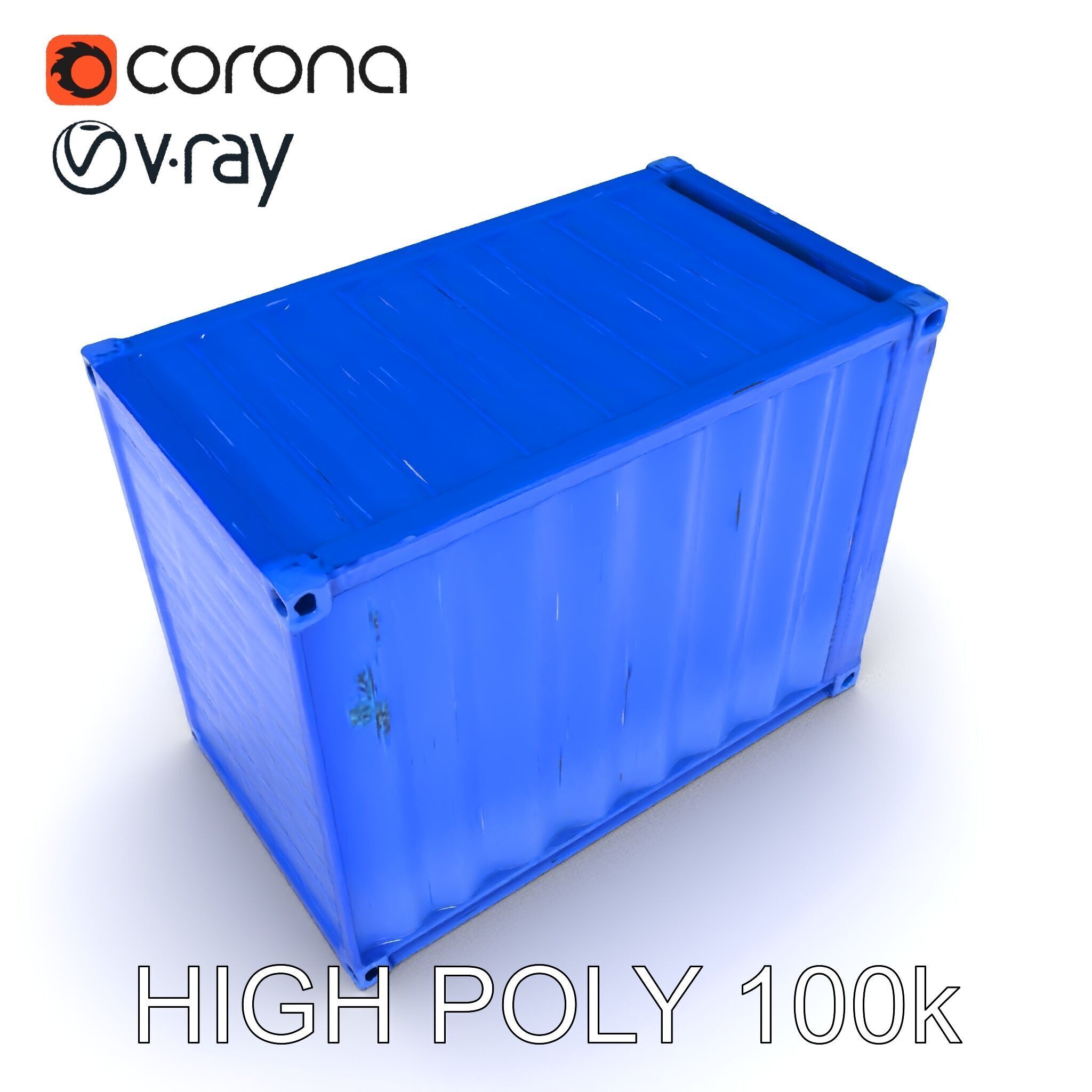 Shipping Container D Model Pack for Game and Film Production Low-poly 3D model_24