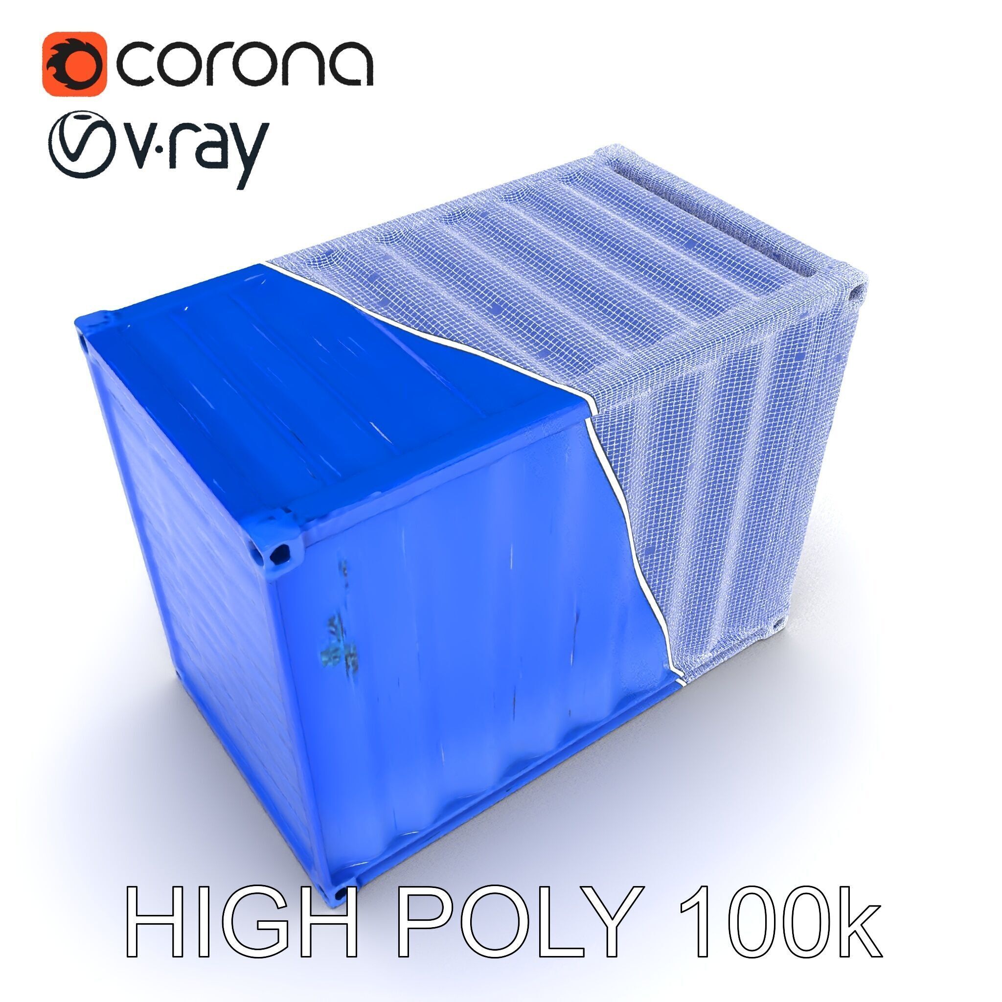 Shipping Container D Model Pack for Game and Film Production Low-poly 3D model_32