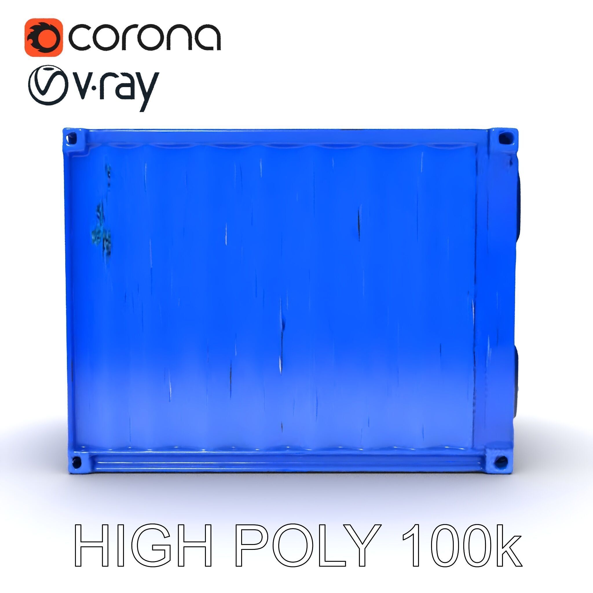 Shipping Container D Model Pack for Game and Film Production Low-poly 3D model_8