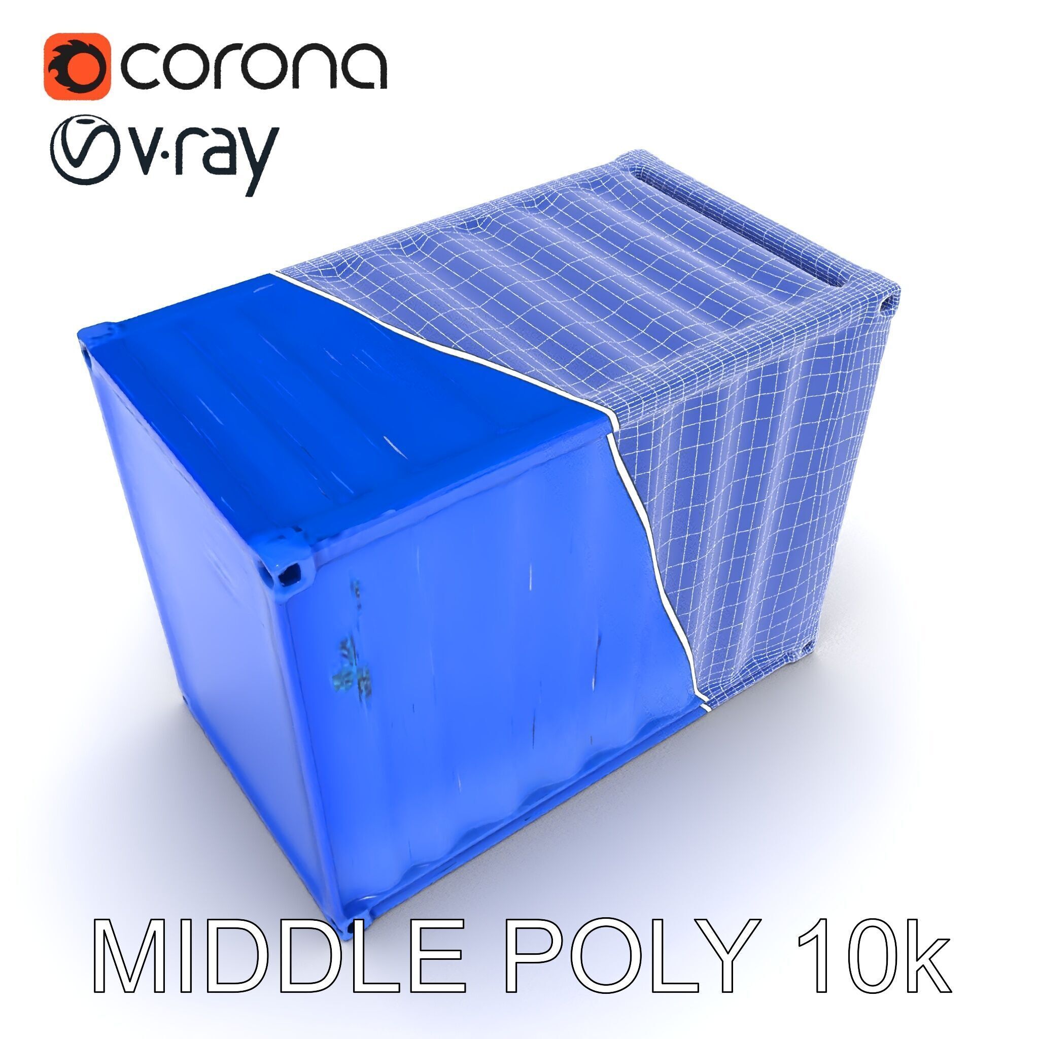 Shipping Container D Model Pack for Game and Film Production Low-poly 3D model_25