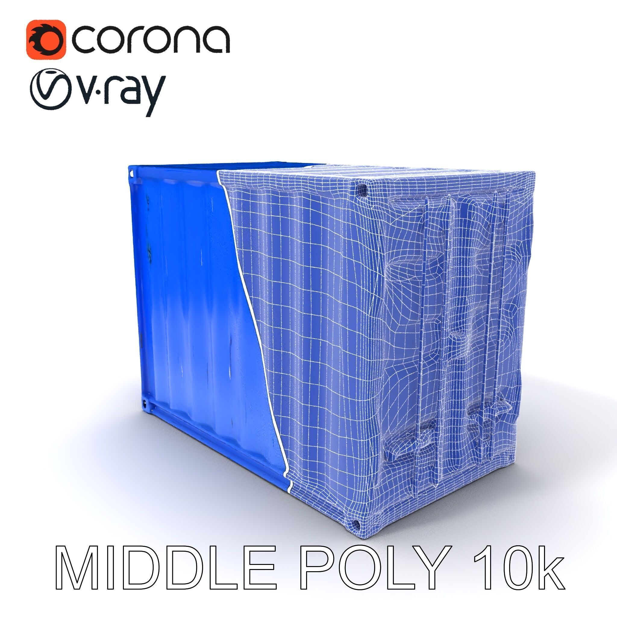 Shipping Container D Model Pack for Game and Film Production Low-poly 3D model_30