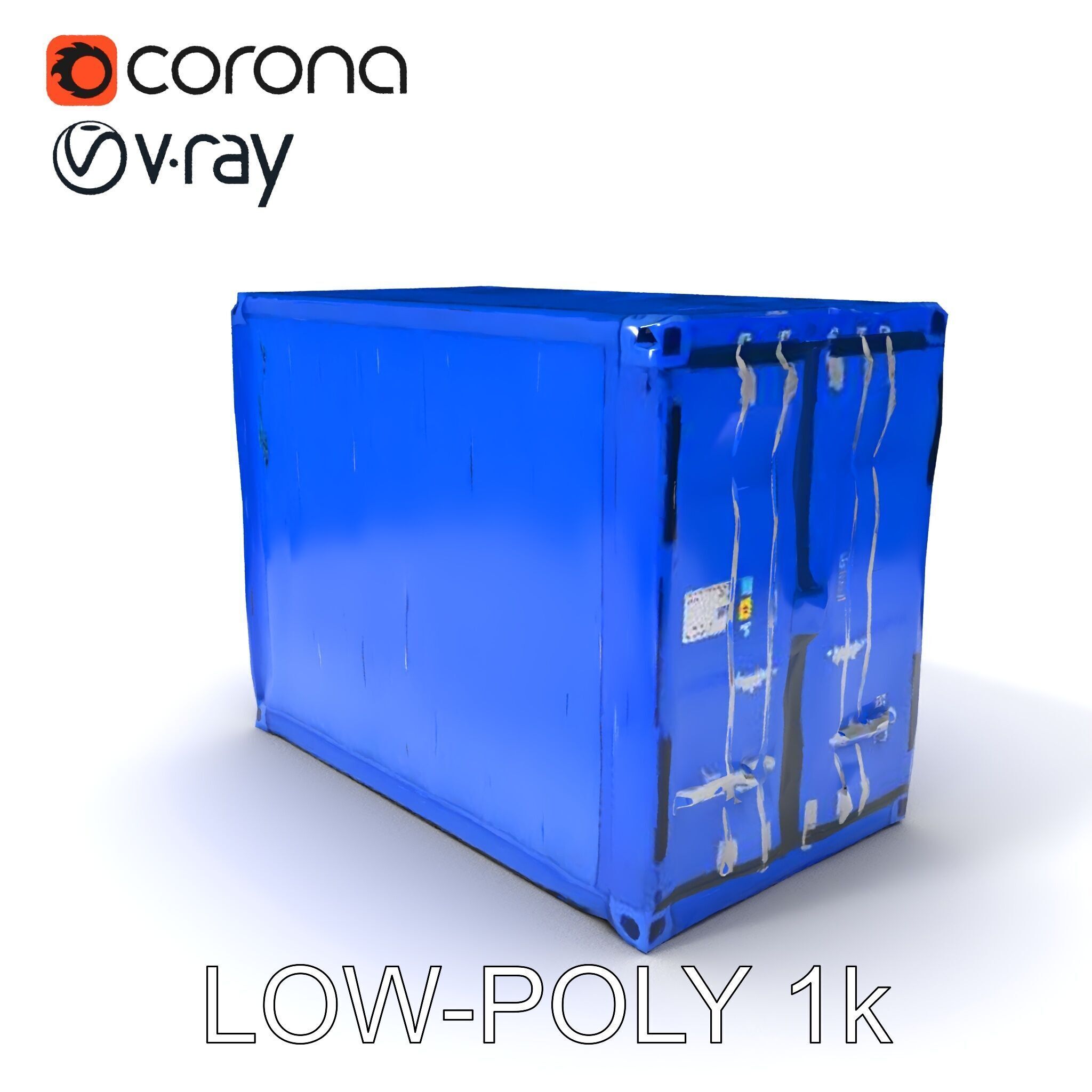 Shipping Container D Model Pack for Game and Film Production Low-poly 3D model_23