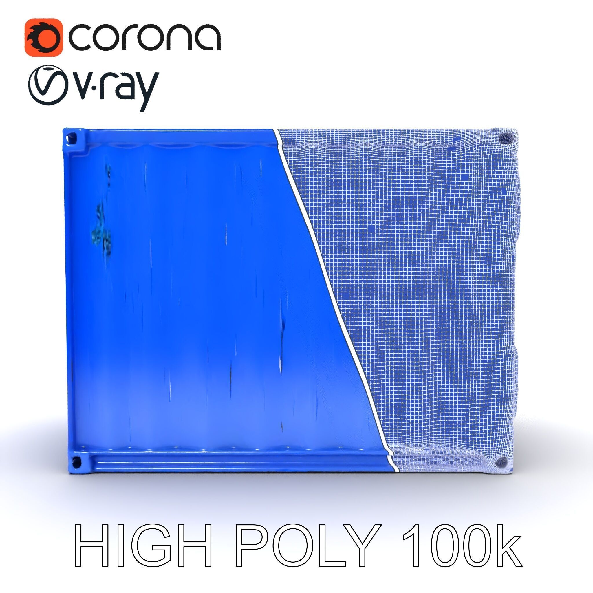 Shipping Container D Model Pack for Game and Film Production Low-poly 3D model_16