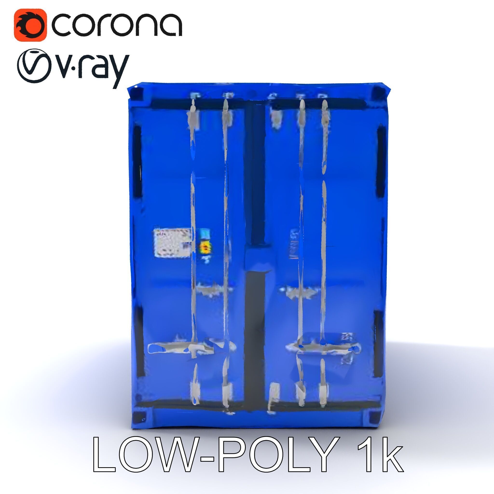 Shipping Container D Model Pack for Game and Film Production Low-poly 3D model_10