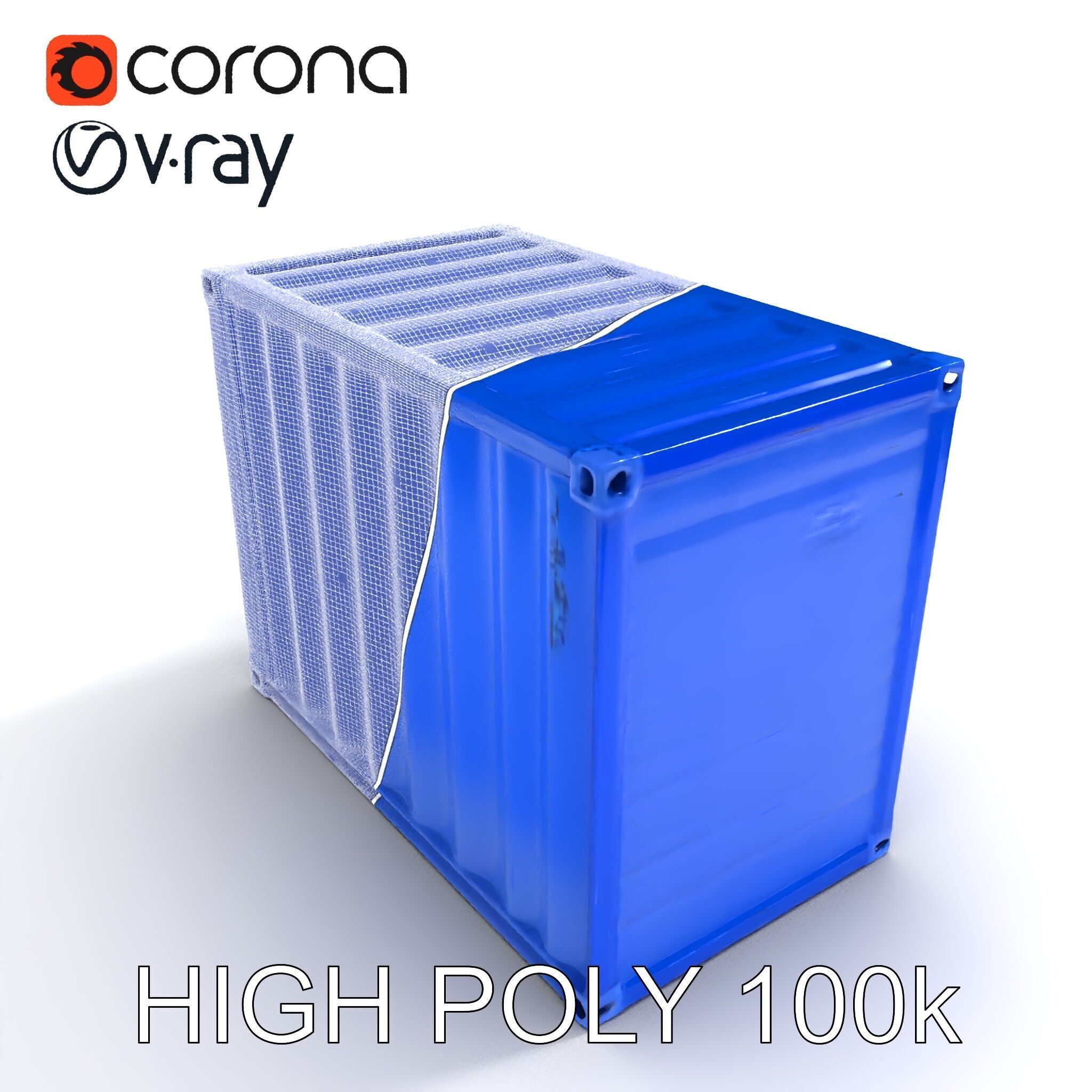 Shipping Container D Model Pack for Game and Film Production Low-poly 3D model_35