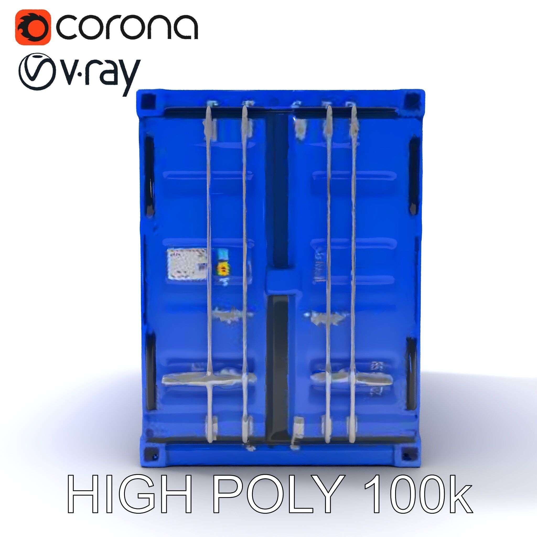 Shipping Container D Model Pack for Game and Film Production Low-poly 3D model_19