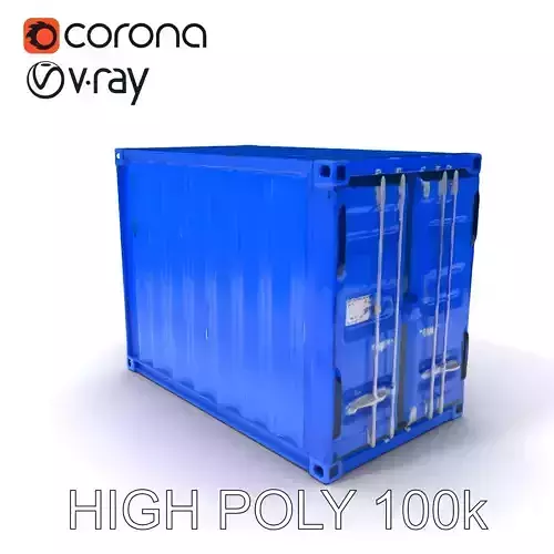 Shipping Container D Model Pack for Game and Film Production Low-poly 3D model