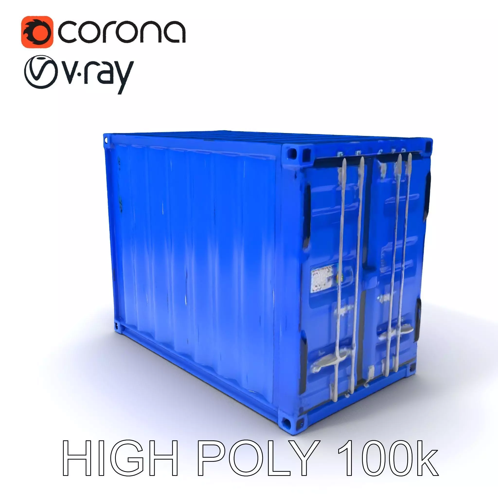 Shipping Container D Model Pack for Game and Film Production Low-poly 3D model_0