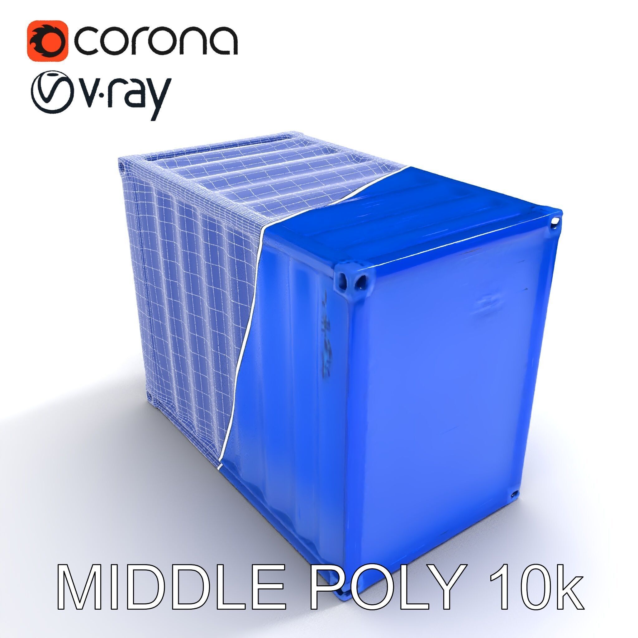 Shipping Container D Model Pack for Game and Film Production Low-poly 3D model_17