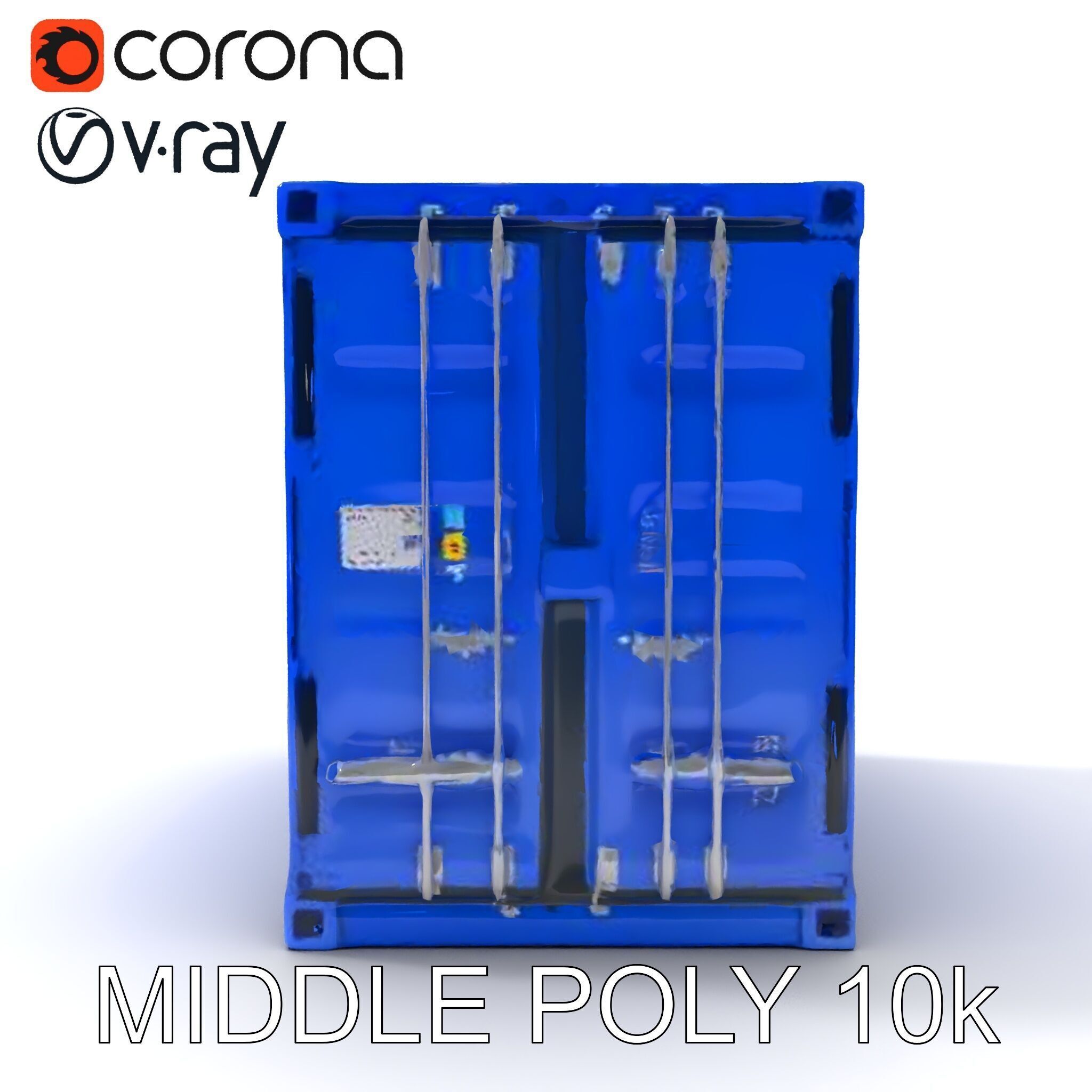 Shipping Container D Model Pack for Game and Film Production Low-poly 3D model_12