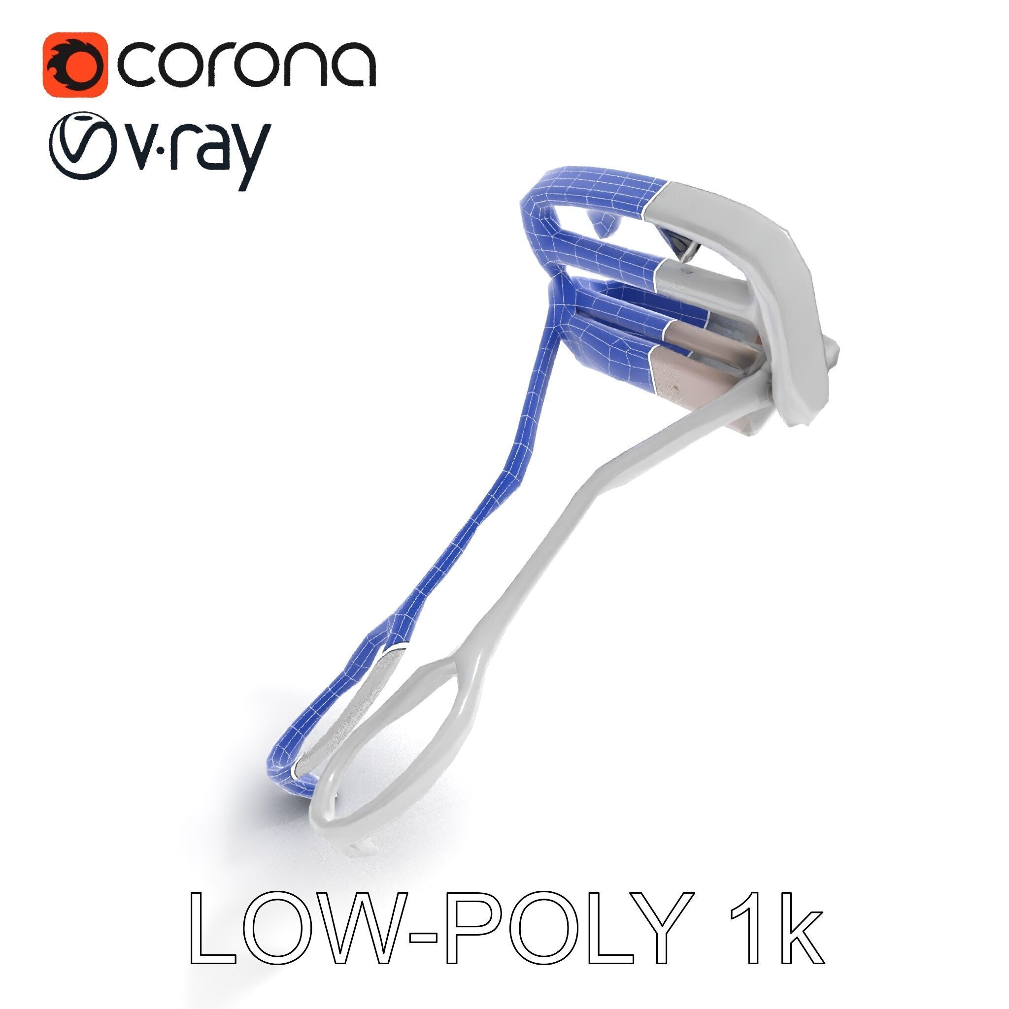 Eyelash Curler Model Pack with PBR Textures Low-poly 3D model_7