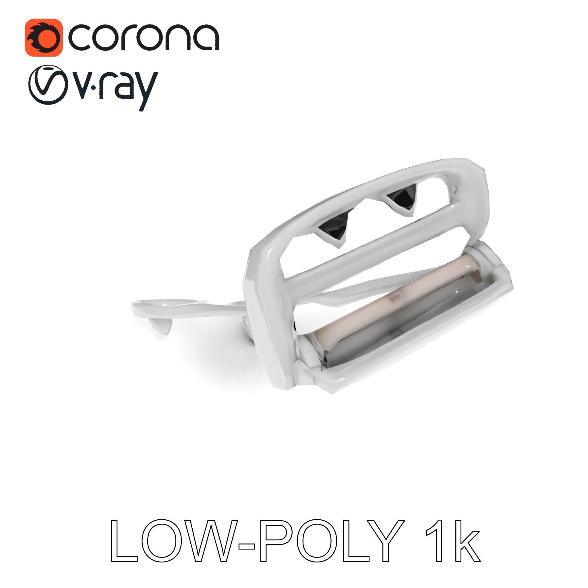 Eyelash Curler Model Pack with PBR Textures Low-poly 3D model_15