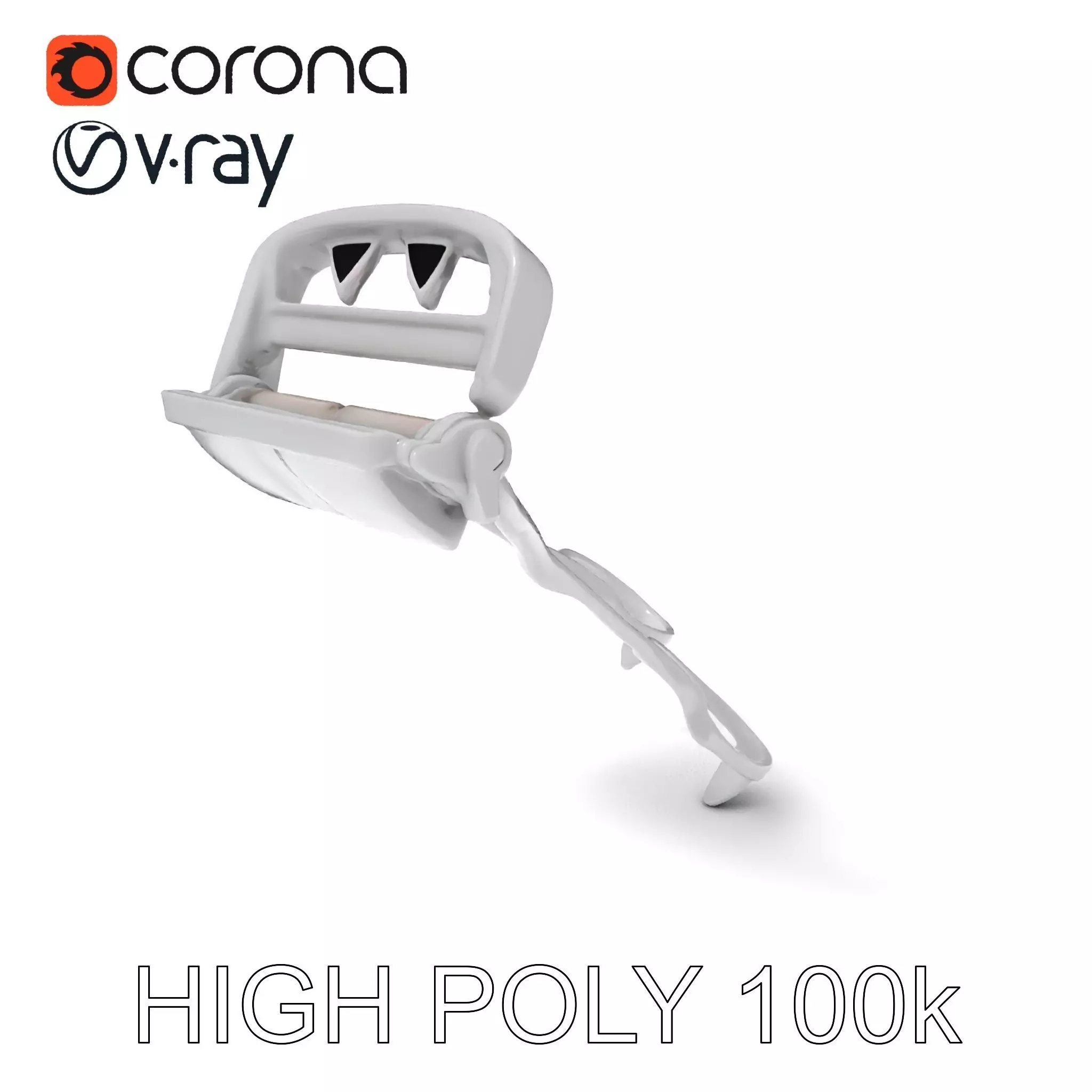 Eyelash Curler Model Pack with PBR Textures Low-poly 3D model_0