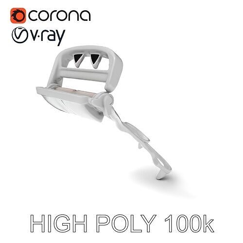 Eyelash Curler Model Pack with PBR Textures Low-poly 3D model