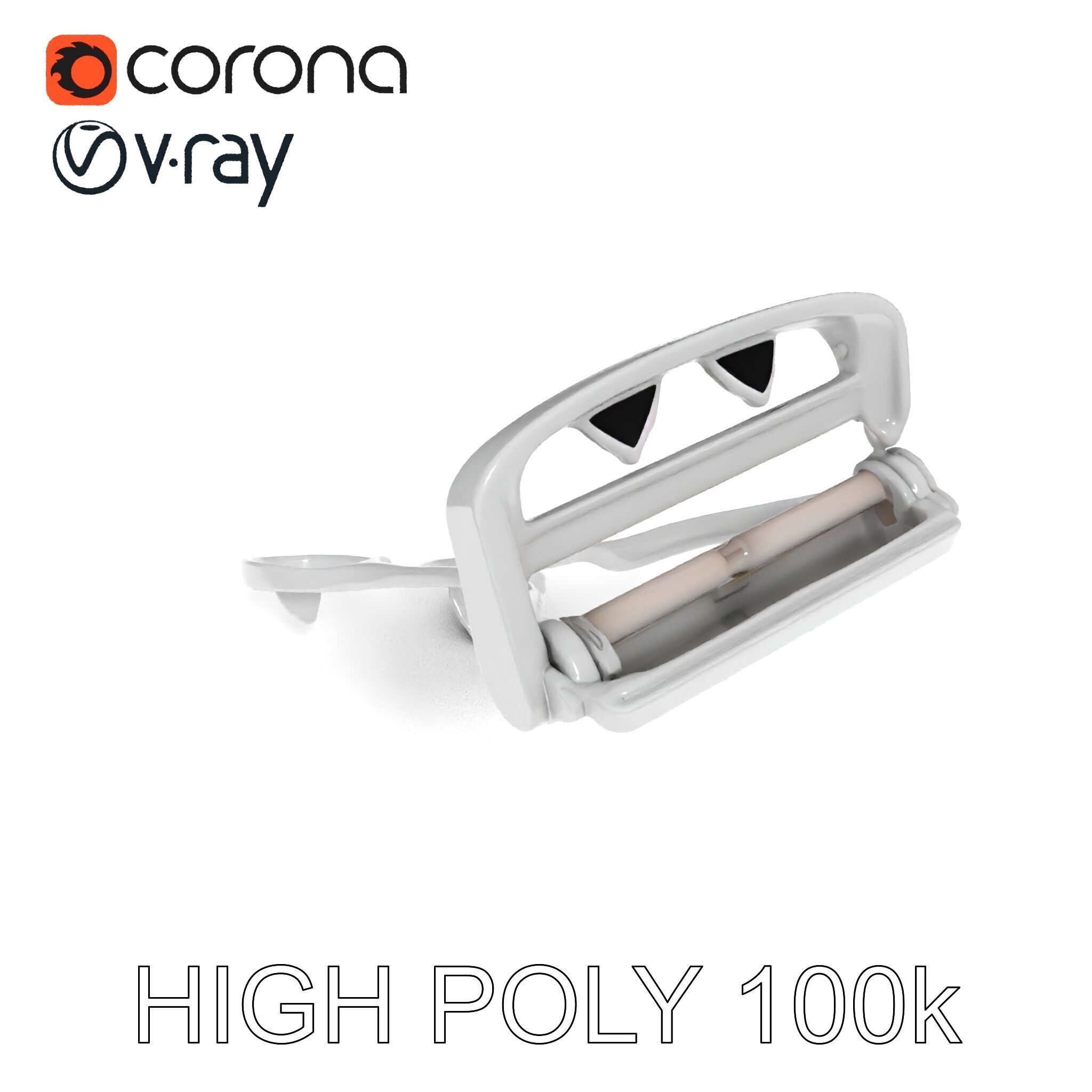 Eyelash Curler Model Pack with PBR Textures Low-poly 3D model_10