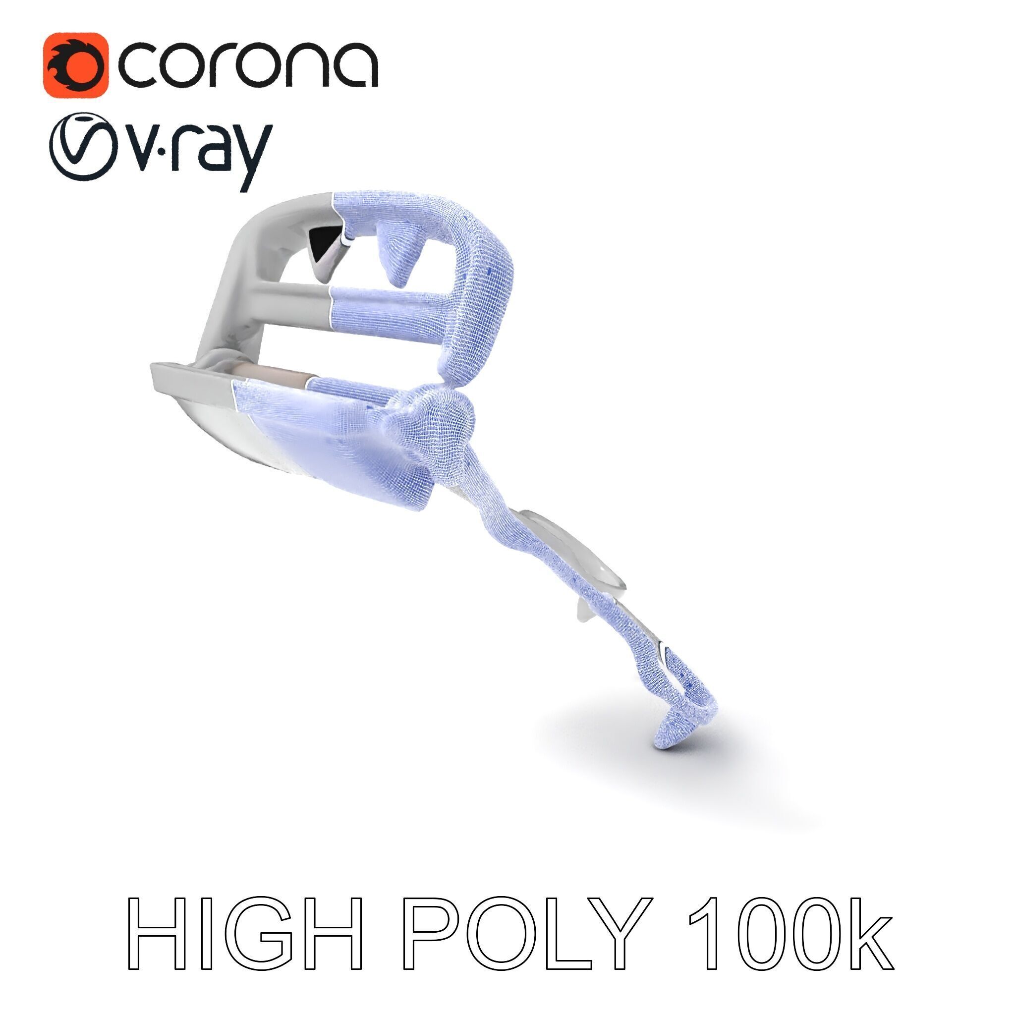 Eyelash Curler Model Pack with PBR Textures Low-poly 3D model_3