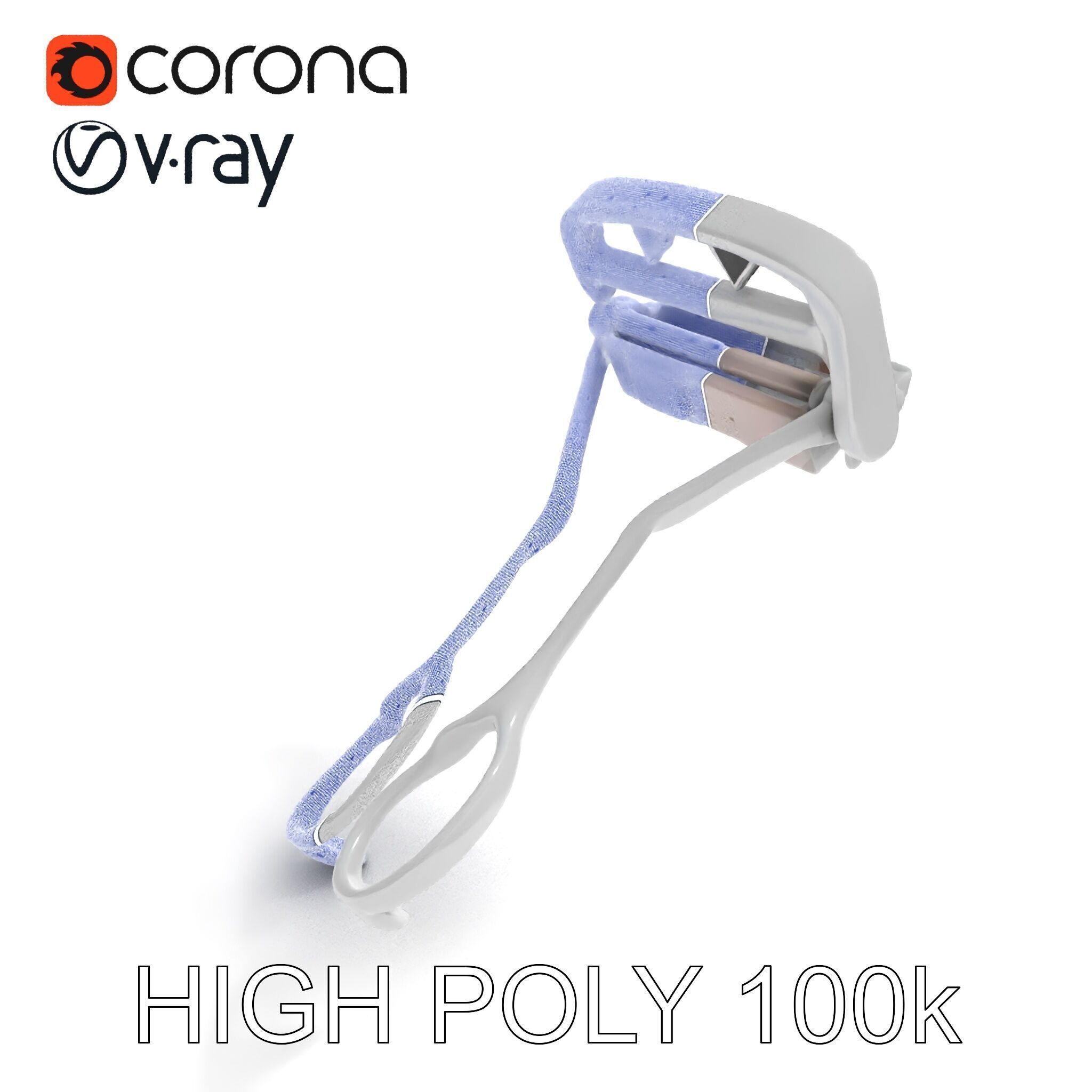 Eyelash Curler Model Pack with PBR Textures Low-poly 3D model_21