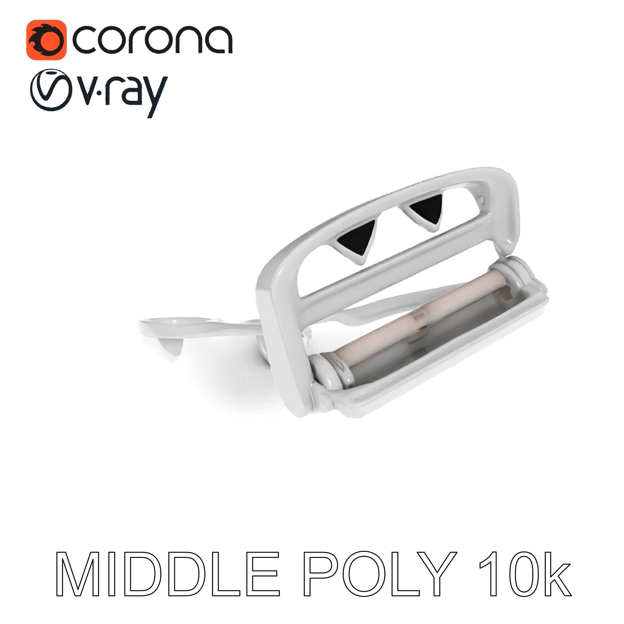 Eyelash Curler Model Pack with PBR Textures Low-poly 3D model_32