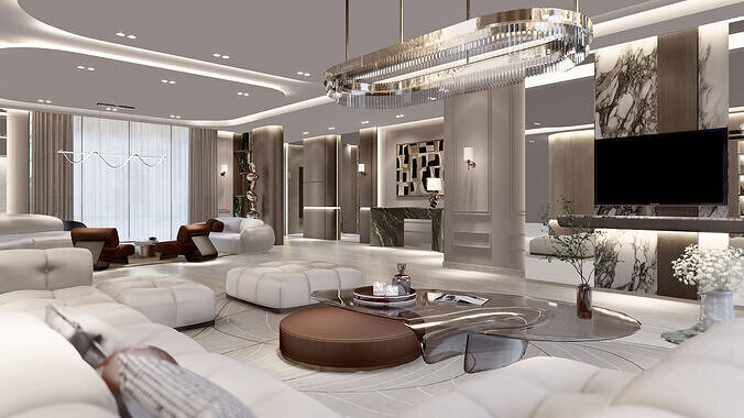 sketchup living room  3D model