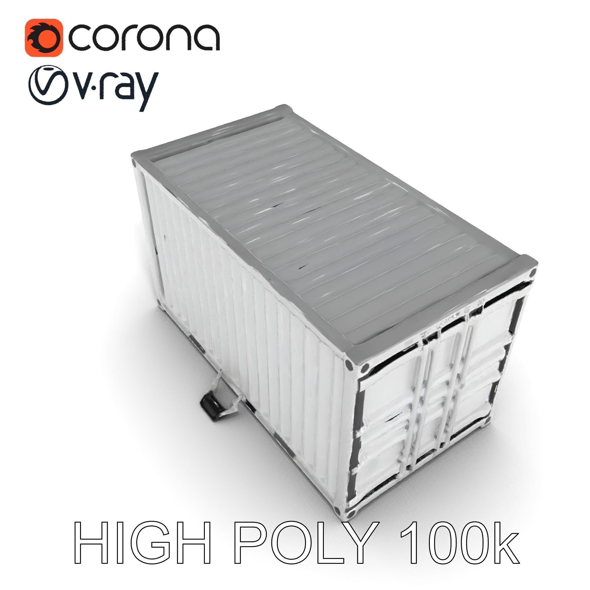 Shipping Container Model Pack  Detailed D Asset Low-poly 3D model_24