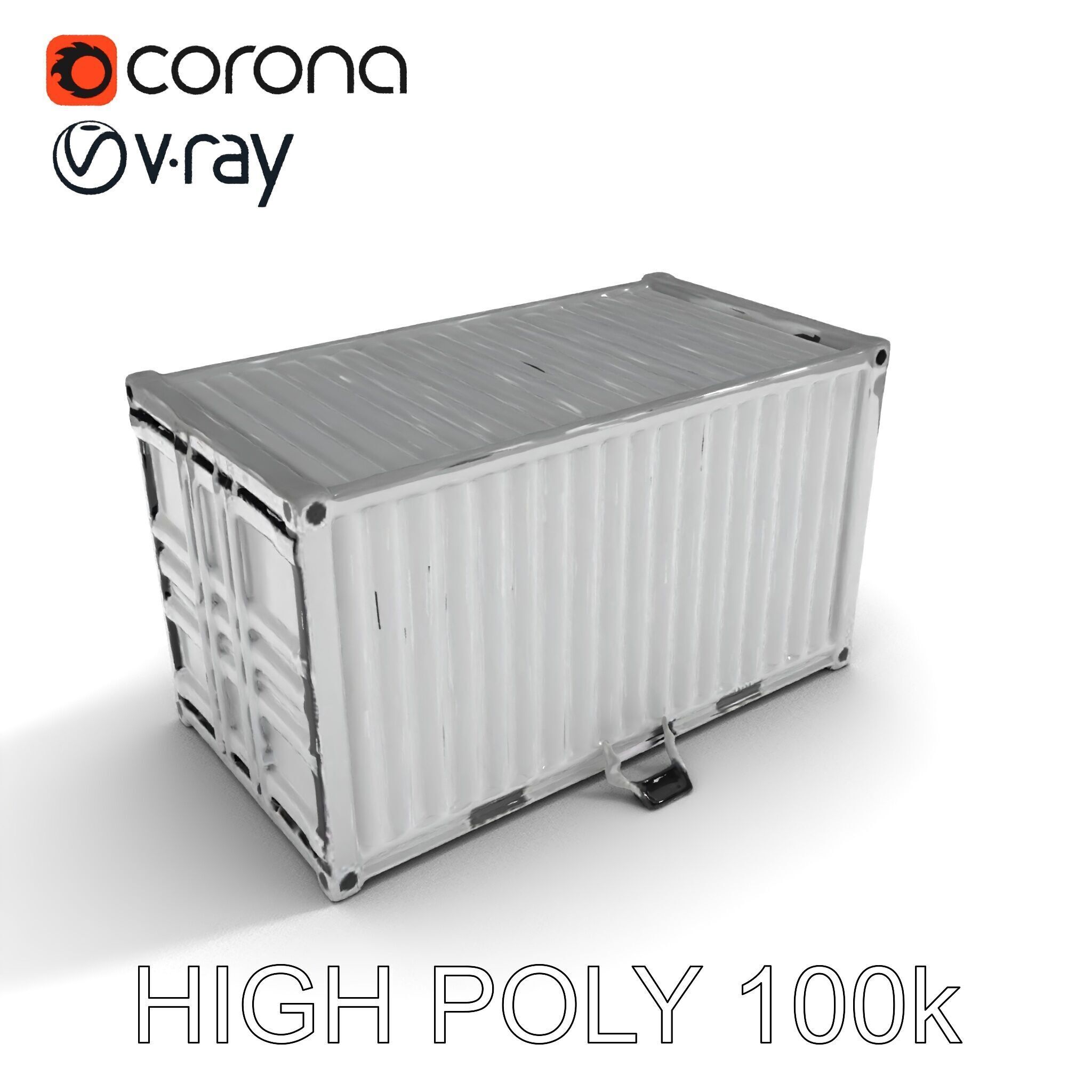 Shipping Container Model Pack  Detailed D Asset Low-poly 3D model_29