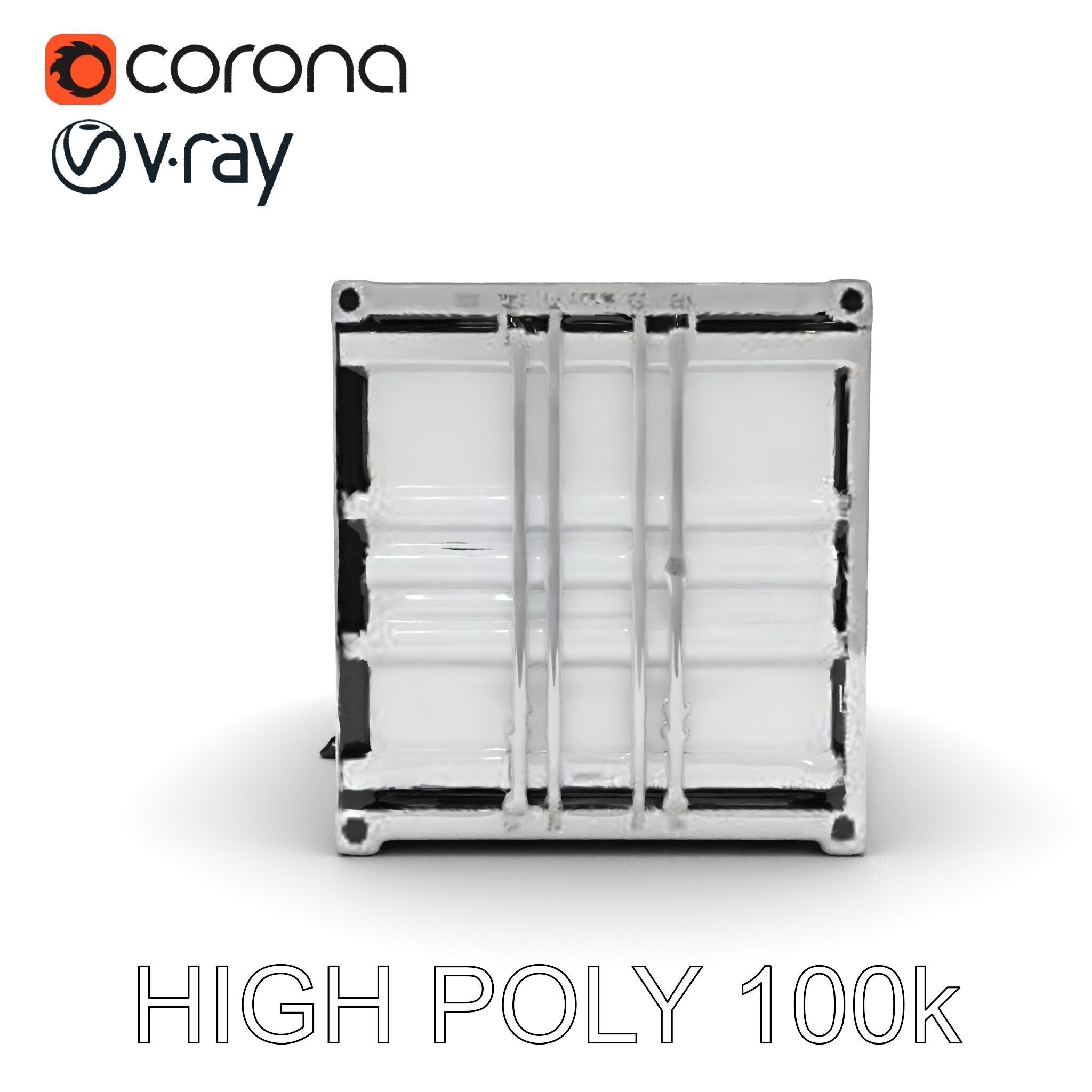 Shipping Container Model Pack  Detailed D Asset Low-poly 3D model_8