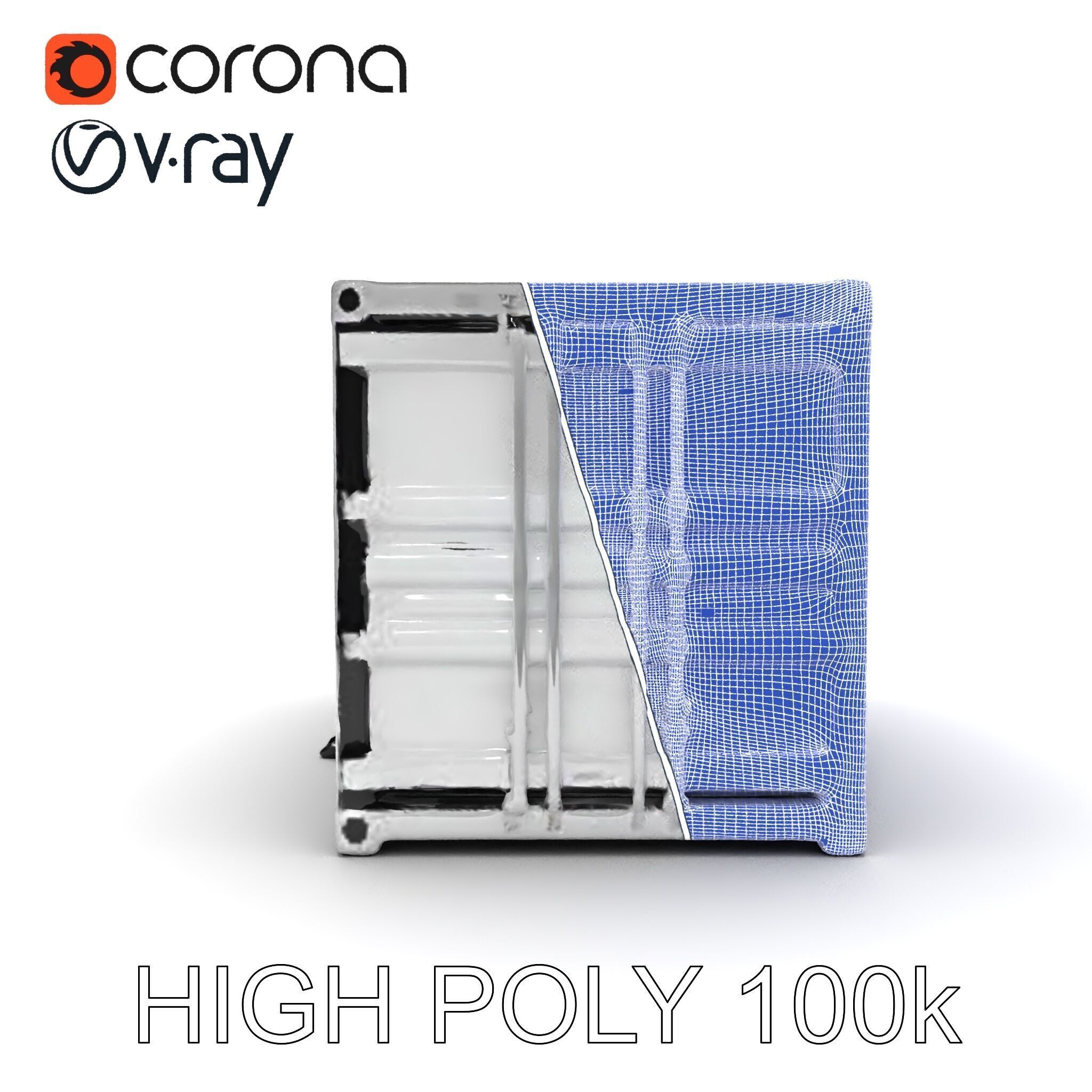 Shipping Container Model Pack  Detailed D Asset Low-poly 3D model_17