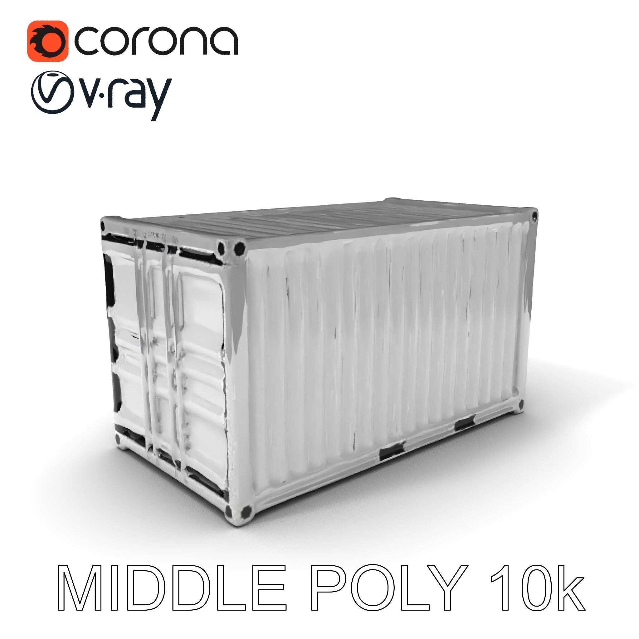 Shipping Container Model Pack  Detailed D Asset Low-poly 3D model_9