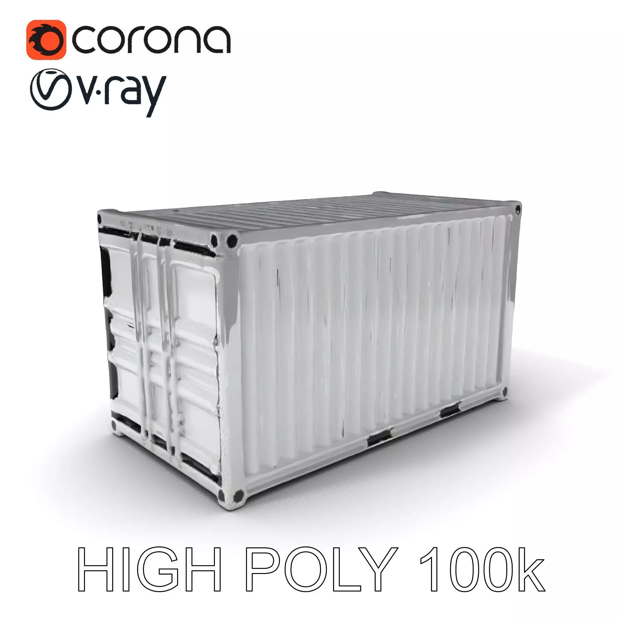 Shipping Container Model Pack  Detailed D Asset Low-poly 3D model_0
